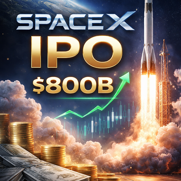 Cover Image for 스페이스X IPO 임박? 2026년 하반기 상장설과 기업가치 8,000억 달러 분석